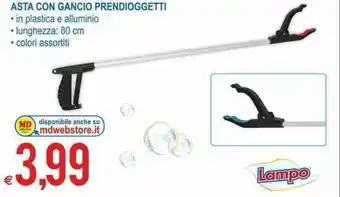 MD Discount Lampo Asta con Gancio Prendioggetti offerta