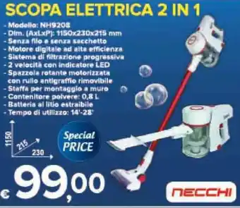 MD Discount Necchi Scopa Elettrica 2 in 1 offerta