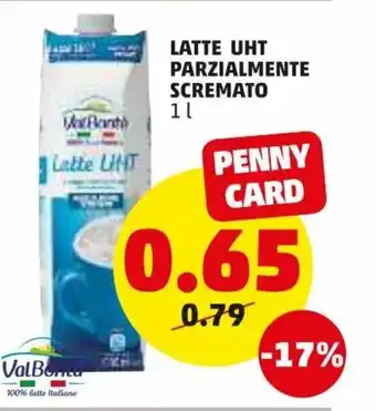 PENNY ValBontà Latte Uht Parzialmente Scremato 1L offerta