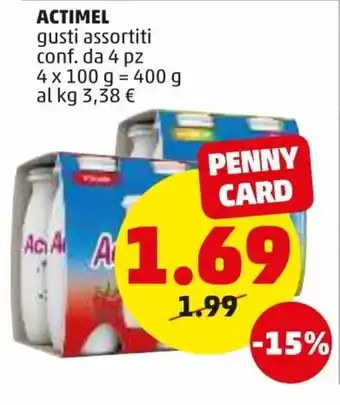PENNY Actimel 4 x 100g offerta