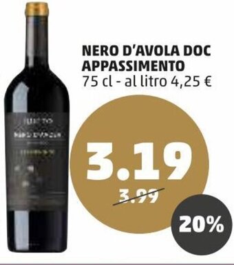 PENNY Nero D'Avola Doc Appassimento 75 cl offerta