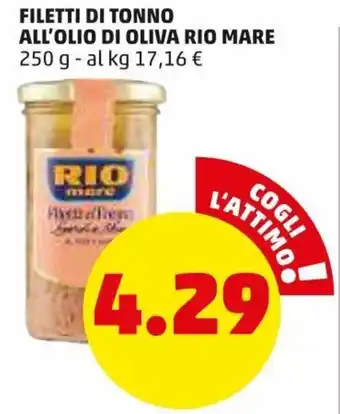 PENNY Rio Mare Filetto di Tonno All'Olio di Oliva 250g offerta