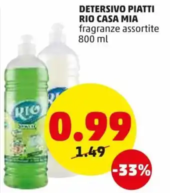 Rio Casa Mia Detersivo Piatti 800 ml
