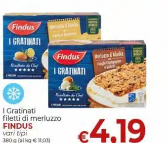 Supermercati Nonna Isa Findus I Gratinati filetti di merluzzo 380g offerta