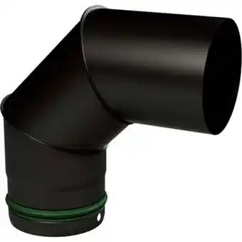 Ottimax Curva 90° smaltato, per stufa a pellet, colore nero, ø 80 mm offerta