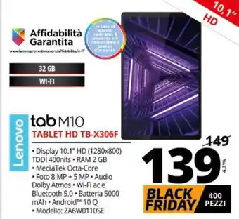 Lenovo tab M10 Tablet HD TB-X306F