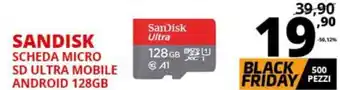 Comet Sandisk Scheda Micro SD Ultra Mobile Android 128GB offerta
