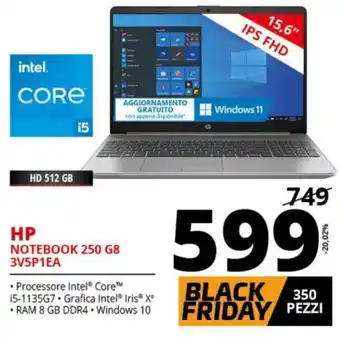 Comet hp Notebook 250 G8 3V5P1EA offerta