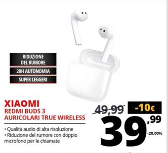 Comet Xiaomi Redmi Buds 3 Auricolari True Wireless offerta