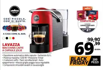 Comet Lavazza Macchina Caffe A Capsule Jolie offerta