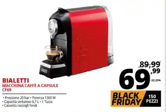Comet Bialetti Macchina Caffè a Capsule CF69 offerta