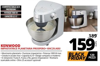 Comet Kenwood Impastatrice Planetaria Prospero+ KHC29.A0SI offerta