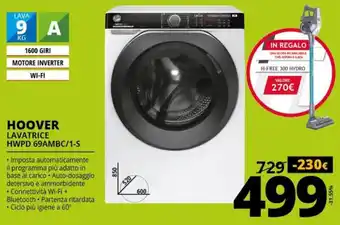Comet Hoover Lavatrice HWPD 69AMBC/1-S offerta
