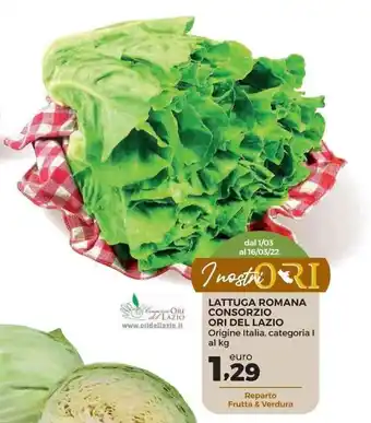 Conad Superstore Lattuga Romana Consorzio Ori del Lazio offerta