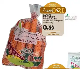 Conad Superstore Ori Del Lazio Carote Consorzio 1kg offerta