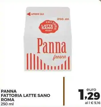 Conad Superstore Panna Fattoria Latte Sano Roma 250 ml offerta