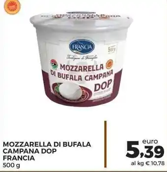 Conad Superstore Francia Mozzarella Campana DOP 500g offerta