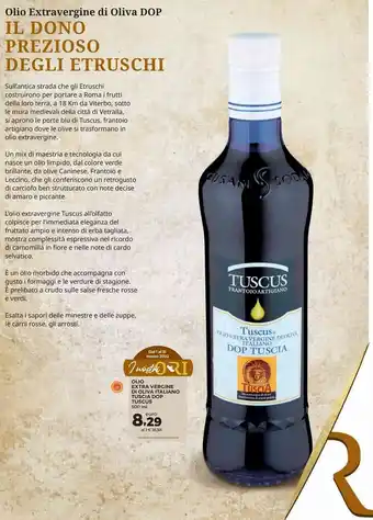 Conad Superstore Tuscus Olio Extra Vergine di Oliva Italiano Tuscia DOP 500 ml offerta