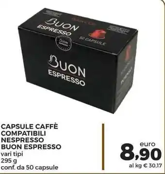 Conad Superstore Buon Espresso Capsule Caffè Compatibili Nespresso 295g 50 capsule offerta