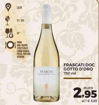 Conad Superstore Frascati DOC Gotto D'Oro 750 ml offerta
