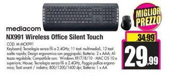 Wellcome Mediacom NX991 Wireless Office Silent Touch offerta