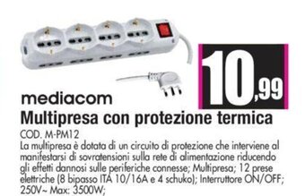 Wellcome Mediacom Multipresa con protezione termica offerta
