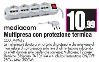 Wellcome Mediacom Multipresa con protezione termica offerta