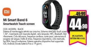 Wellcome Mi Smart Band 6 Smartwatch Touch screen offerta