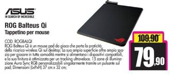 Wellcome Asus ROG Balteus Qi Tappetino per mouse offerta