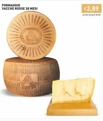 Formaggio Vacche Rosse 28 Mesi