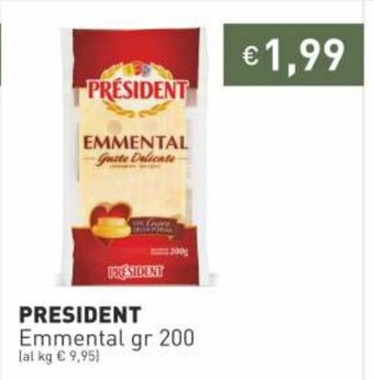 Prezzemolo e Vitale President Emmental Gr 200 offerta