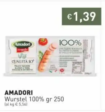 Prezzemolo e Vitale AMdori Wurstel 100% gr 250 offerta