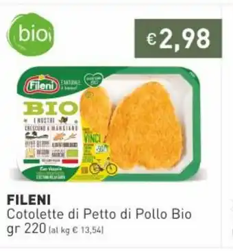 Prezzemolo e Vitale Fileni Cotolette Di Petto Di Pollo Bio gr 220 offerta