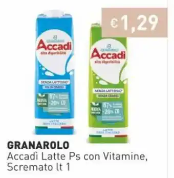 Prezzemolo e Vitale Granarolo Scremato lt 1 offerta