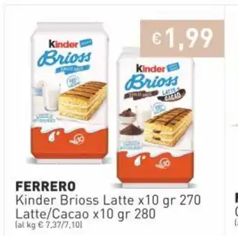 Prezzemolo e Vitale Ferrero Latte/Cacao x10 gr 280 offerta