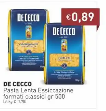 Prezzemolo e Vitale De Cecco Pasta Lenta essiccazione offerta