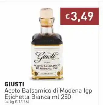 Prezzemolo e Vitale Giusti Aceto Balsamico Di Modena lgp offerta