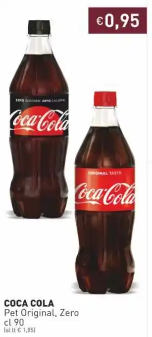 Prezzemolo e Vitale Coca Cola Pet Original, Zero cl 90 offerta
