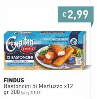 Prezzemolo e Vitale Findus Bastoncini Di Merluzzo x12 gr 300 offerta