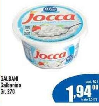 Del Prete Distribuzioni Galbani Galbanino 270 Gr. offerta