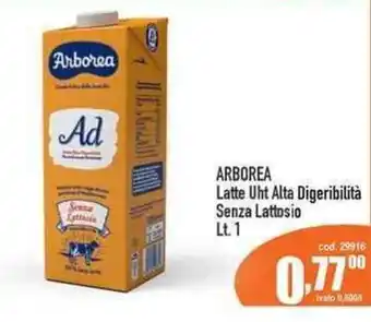 Arborea Latte Uht Alta Digerbilità Senza Lattosio 1Lt