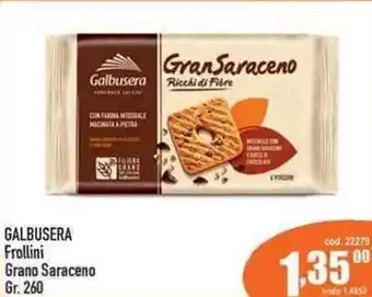 Del Prete Distribuzioni Galbusera Frollini Grano Saraceno 260 gr offerta