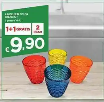 Bennet Brandani 4 Bicchiera Color offerta