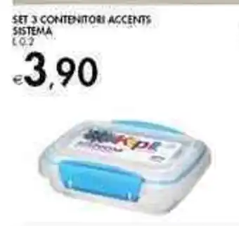 Bennet Sistema Contenitori Accents offerta