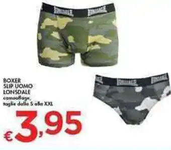 Bennet Boxer Slip Uomo Lonsdale offerta