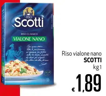 Maxi Supermercati Riso VIalone Nano Scotti 1kg offerta