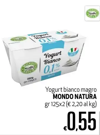 Maxi Supermercati Yogurt Bianco Macro Mondo Natura gr 125x2 offerta