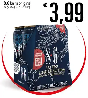 Maxi Supermercati 8.6 Birra Original 500mlx4 offerta