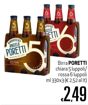 Maxi Supermercati Birra Poretti 330mlx3 offerta