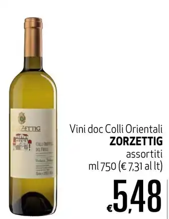 Maxi Supermercati Vini Doc Colli Orientali Zorzettig 750ml offerta